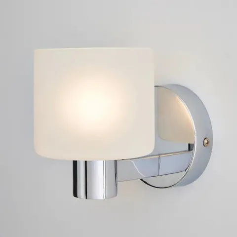 BOXED ERIN GLASS WALL LIGHT - CHROME