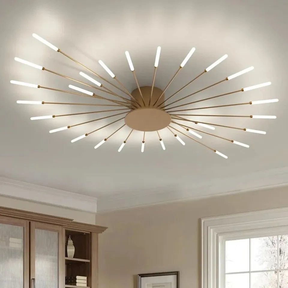 BOXED 28-LIGHT CEILING LIGHT, MODERN LED HEADS FLOWER SHAPE CEILING LIGHT