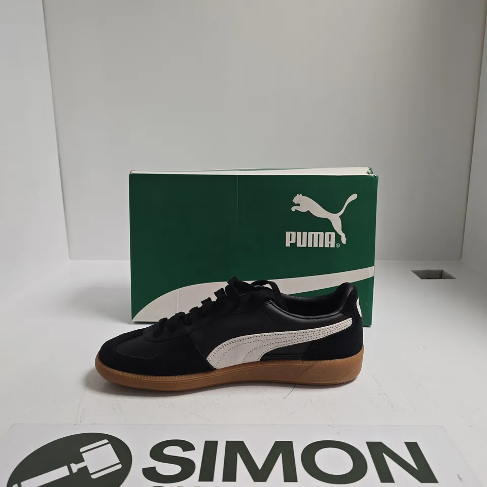 PUMA PALERMO SNEAKERS – BLACK/GREY WITH GUM SOLE