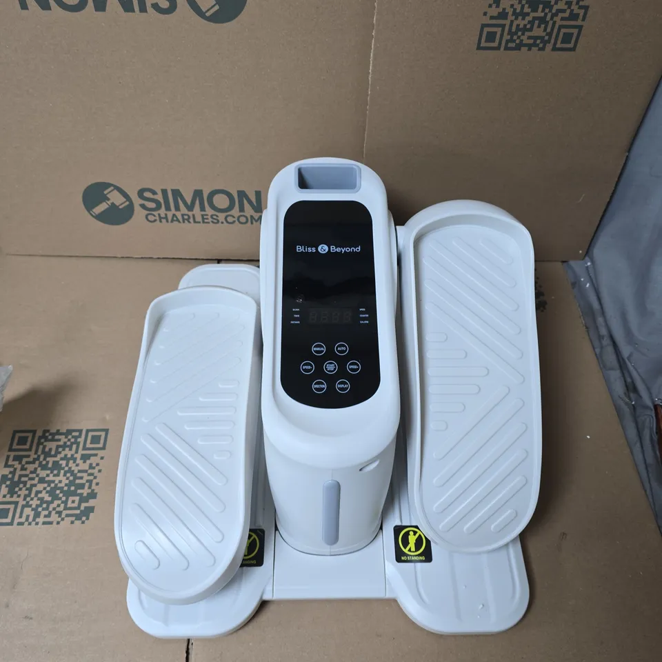 BLISS & BEYOND STEPFIT PORTABLE ELECTRONIC STEPPER IN WHITE - BOXED