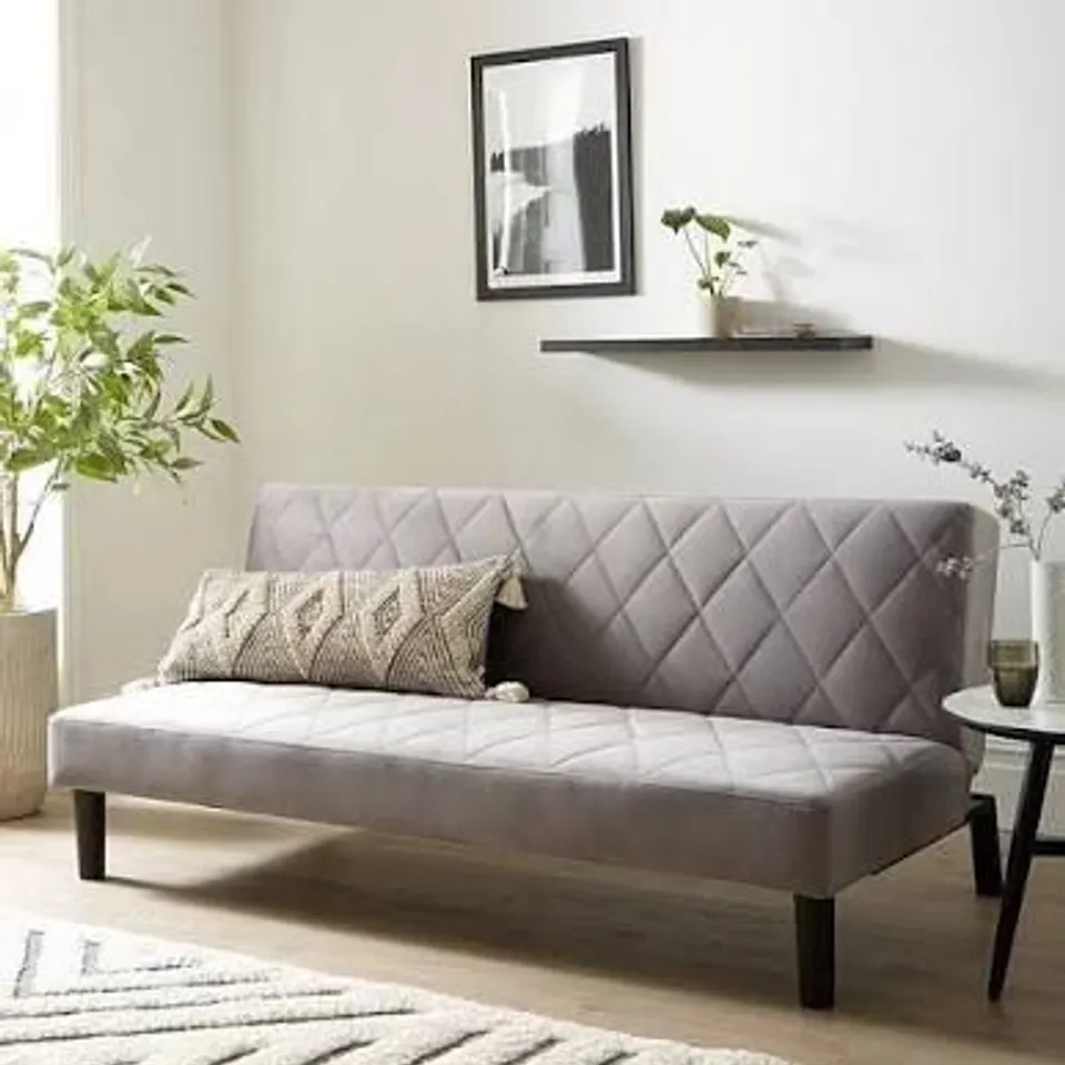 BOXED BAXTER SOFA BED - SILVER (1 BOX) RRP £179