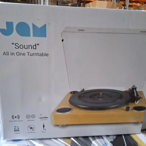 BOXED JAM 'SOUND' ALL IN ONE TURNTABLE