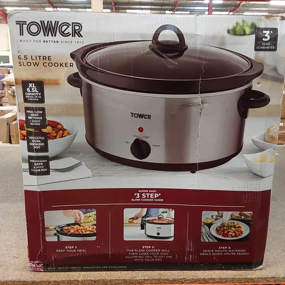 BRAND NEW BOXED TOWER XL 6.5L SLOW COOKER (1 BOX)