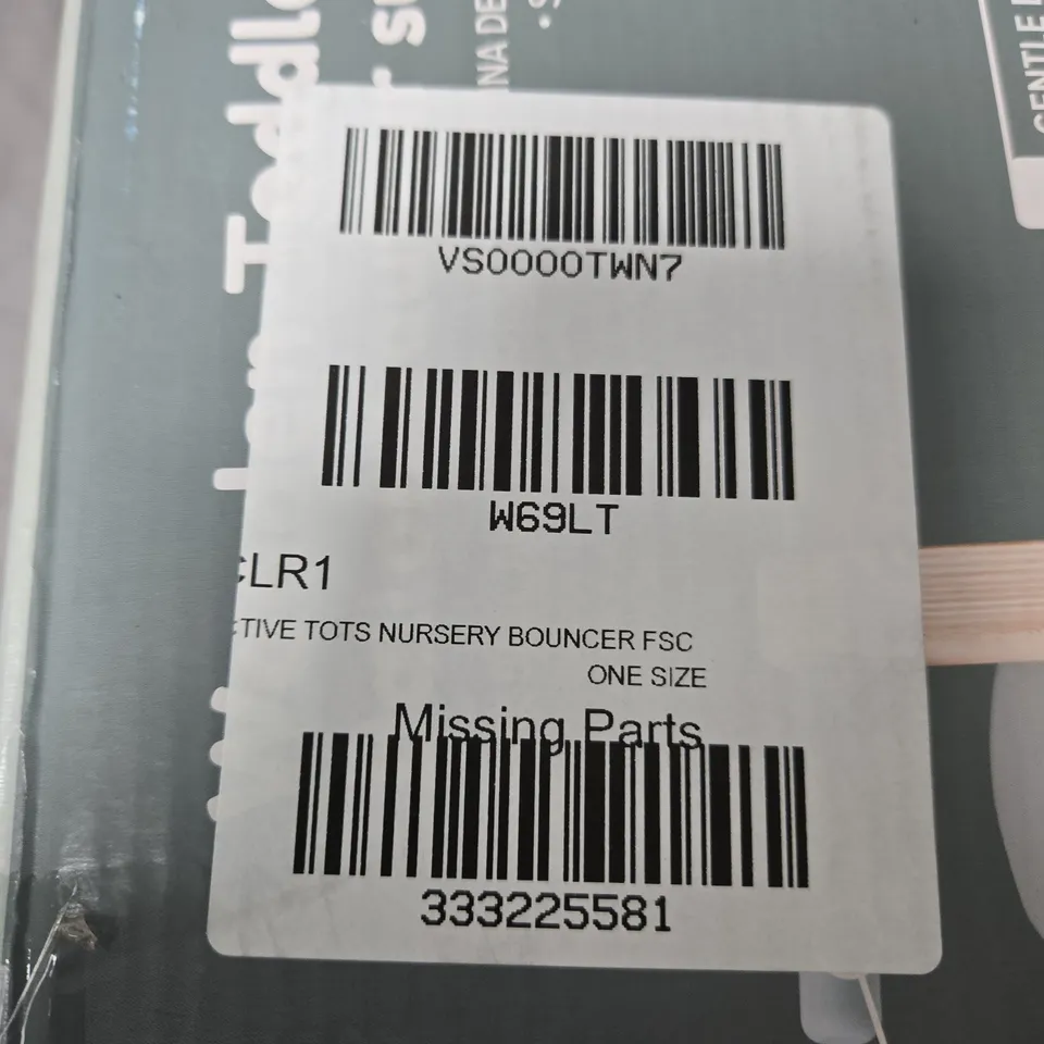 BOXED ACTIVE-TOTS WOODEN TODDLER BOUNCER