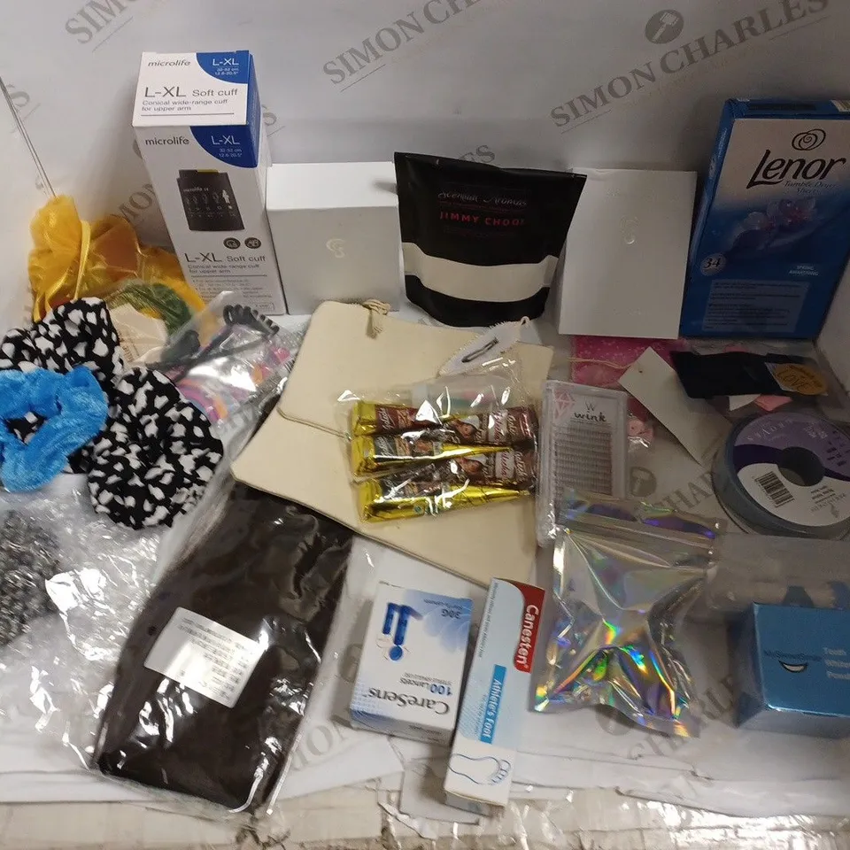 LOT OF APPROX 20 ASSORTED HEALTH AND BEAUTLY- TEETH WHITENING POWDER, MEDICAL PRESSURE SOFT CUFF