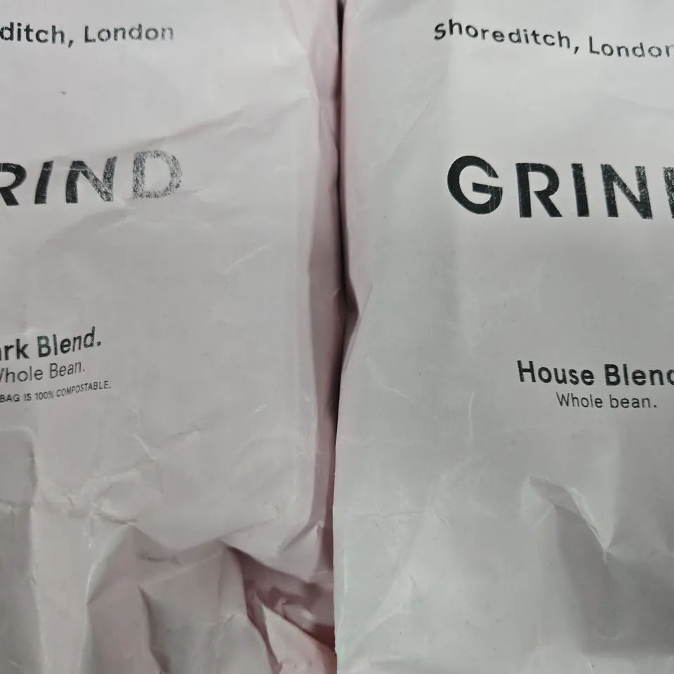 LOT OF 5 PACKS OF GRIND COFFEE IN CLUDE HOUSE BLEND AND DARK BLEND - 4X 1KG 1X 227G