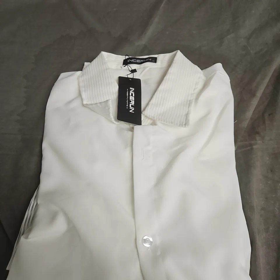 INCERUN WHITE DRESS SHIRT – MEN'S SIZE XL
