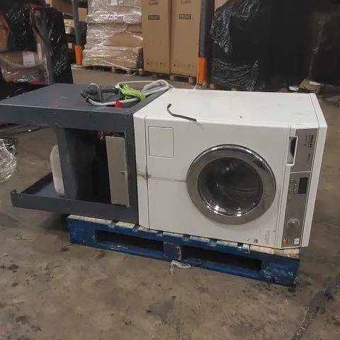 MIELE MOPSTAR 60 PROFESSIONAL WASHING MACHINE WITH SHELF STAND AND ASSORTED CLEANING PRODUCTS