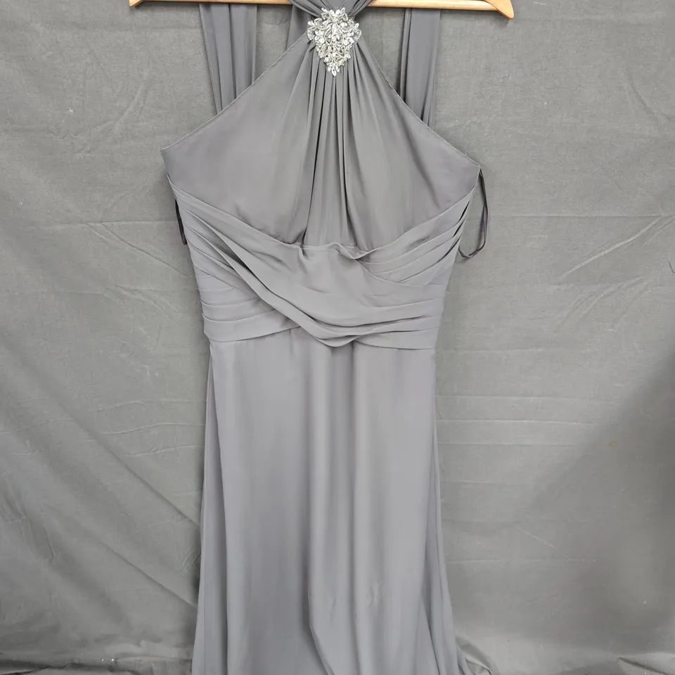 SEQUIN PIECE WOMENS DRESS IN GREY SIZE 16