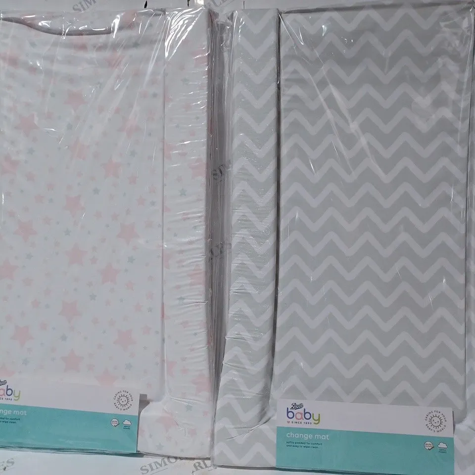 BOX OF 6 BOOTS BABY CHANGING MATS IN VARIOUS DESIGNS