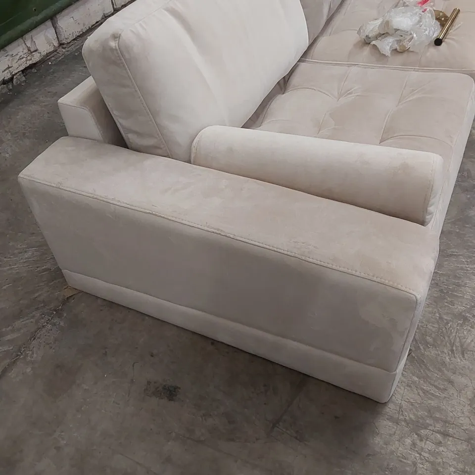 DESIGNER 3 SEATER CRUSHED VELVET SOFA WITH CUSHIONS 
