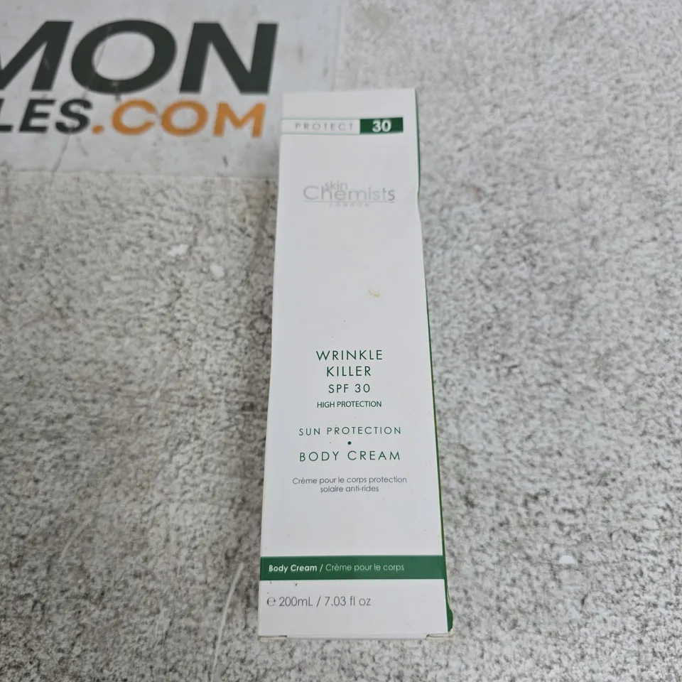 SKINCHEMISTS LONDON WRINKLE KILLER SPF 30 BODY CREAM – 200ML