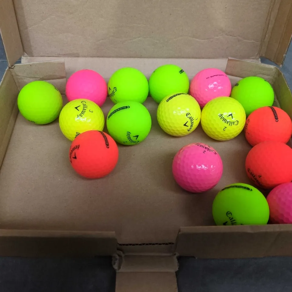BOX OF APPROX 15 CALLAWAY GOLF BALLS