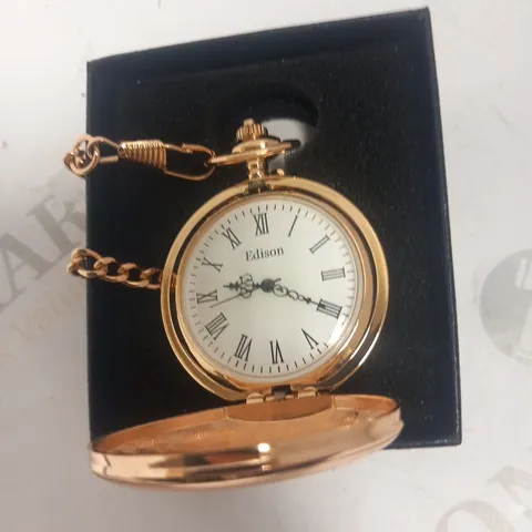 MENS EDISON POCKET WATCH β QUARTZ MOVEMENT β CHAIN AND GIFT BOX INCLUDED
