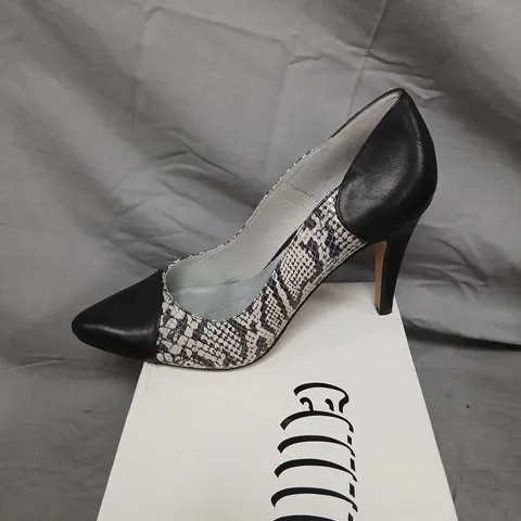 CAPOLLINI RAYNA BLACK SNAKE PATTERN HIGH HEELS β UK 8 (EU 41)