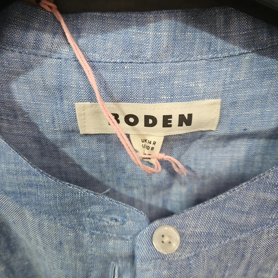 BODEN DENIM SHIRT DRESS – UK 14R (REGULAR) – BLUE CHAMBRAY