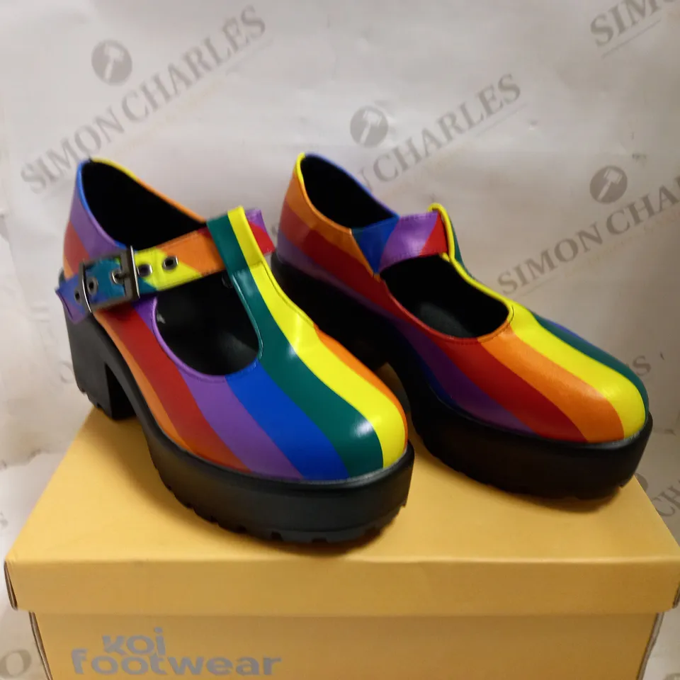 KOI VEGAN PRIDE LIMITED EDITION MARY JANES - SIZE 4