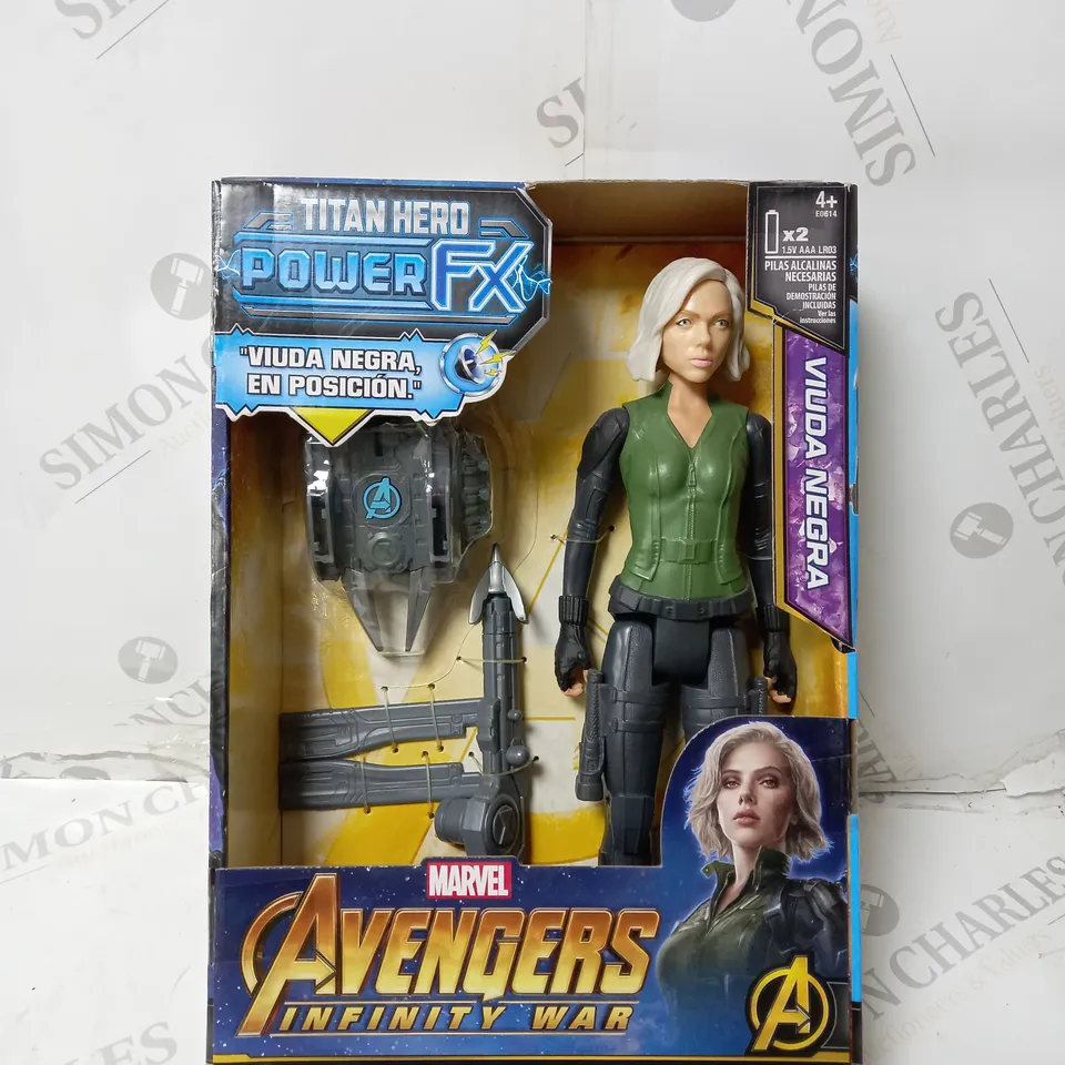 BOX OF 5 HASBRO AVENGERS INFINITY WAR TITAN HERO ACTION FIGURE BLACK WIDOW - SPANISH