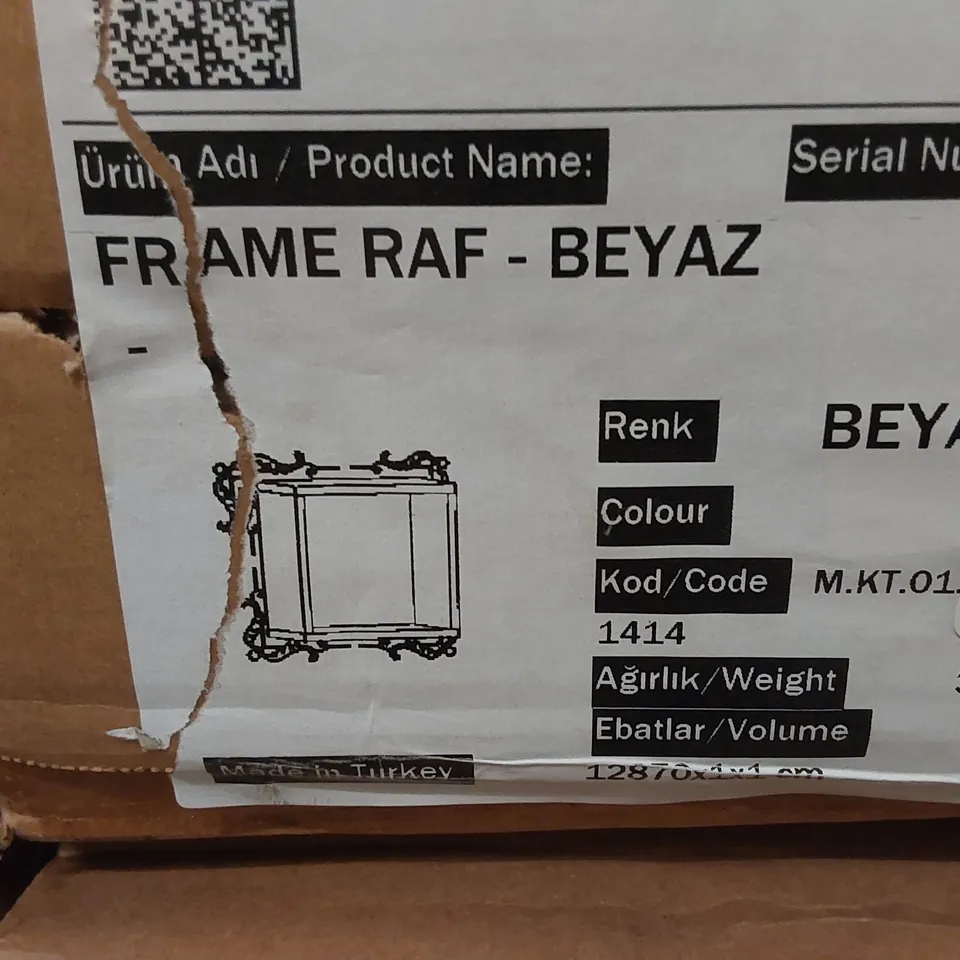 BRAND NEW BOXED FRAME SHELF - WHITE