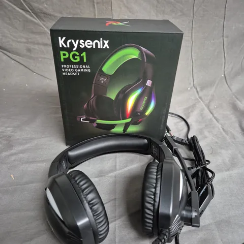 BOXED KRYSENIX PG1 PROFESSIONAL VIDEO GAMING HEADSET