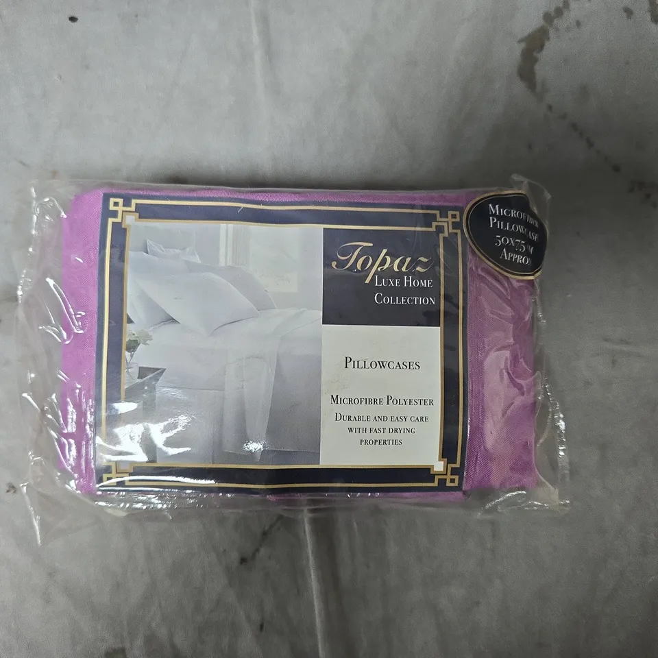 TOPAZ LUXE HOME COLLECTION PILLOWCASES – MICROFIBRE POLYESTER, PURPLE, 50X75 CM