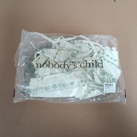 BAGGED NOBODYS CHILD THANDY TOP IN CREAM/GREEN - UK 6