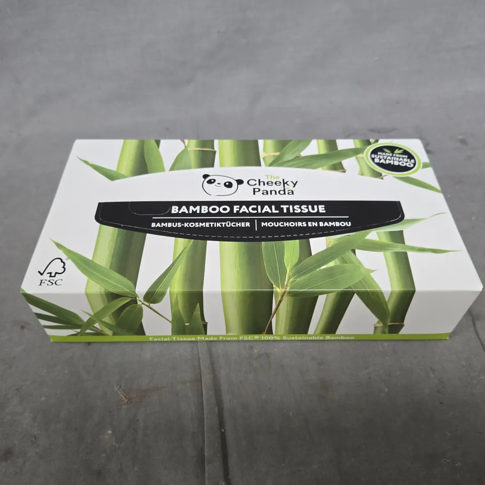 12 PACKS OF CHEEKY PANDA BAMBOO FACIAL TISSUES
