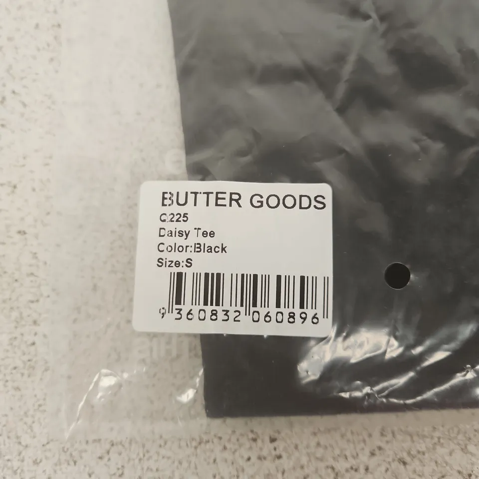 BUTTER GOODS DAISY TEE – BLACK – UK SIZE S