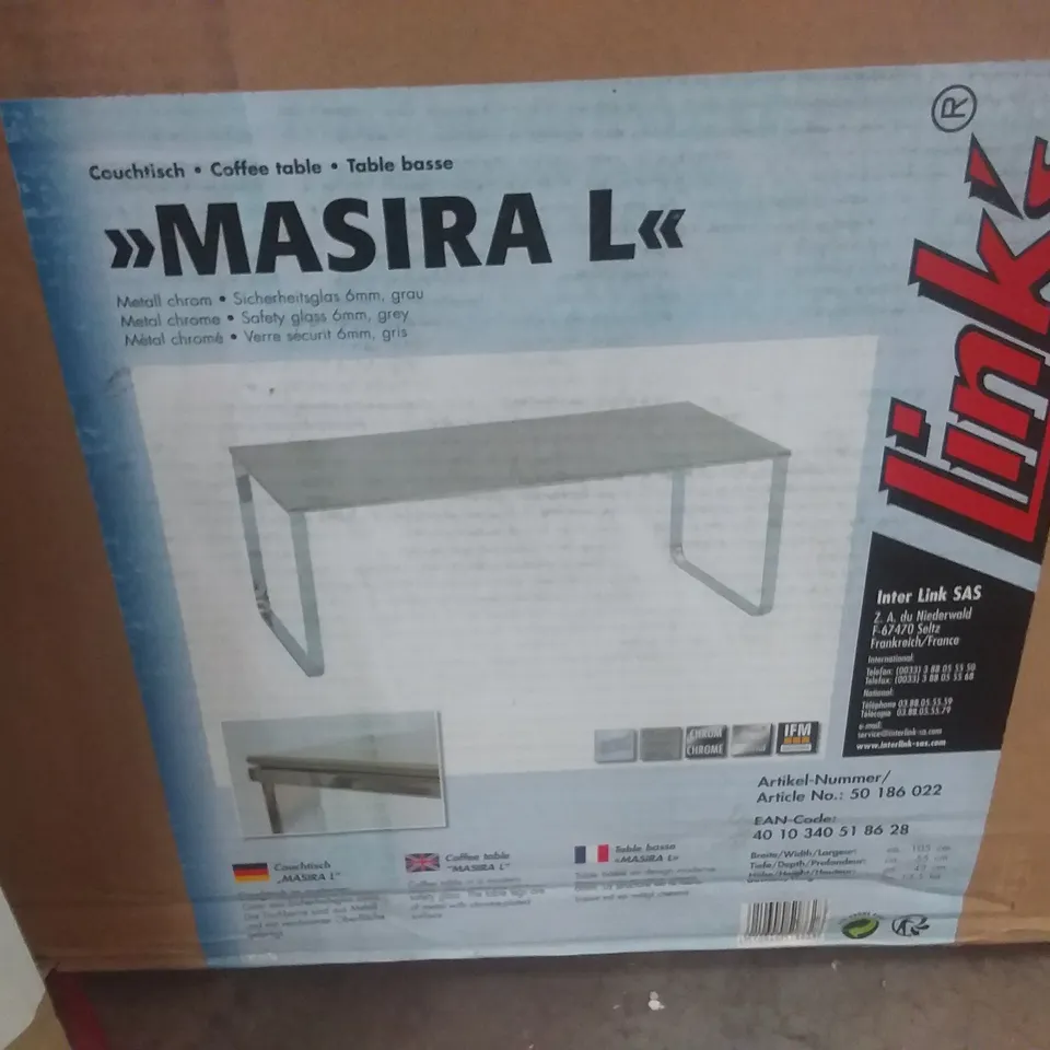 BOXED MASIRA L METAL COFFEE TABLE (1 BOX)