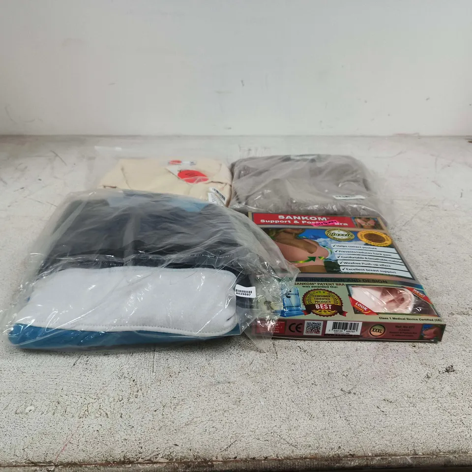 BOX OF APPROXIMATELY 25 ASSORTED CLOTHING ITEMS OF VARIOUS STYLES AND SIZES ETC