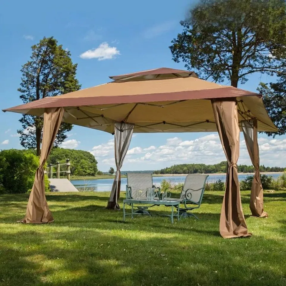BAGGED TORKOM 4 X 4M STEEL POP UP GAZEBO (1 BOX)