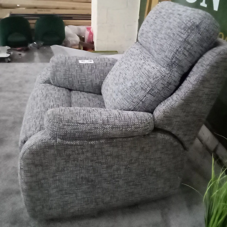 QUALITY DESIGNER ELECTRIC RECLINER ARMCHAIR - GREY FABRIC 