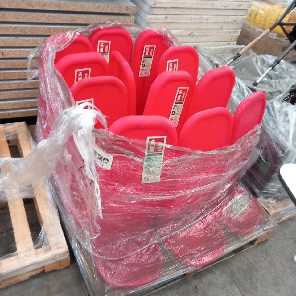 PALLET OF APPROXIMATELY 12 FIRE EXTINGUISHER TROLLEYS FA-075