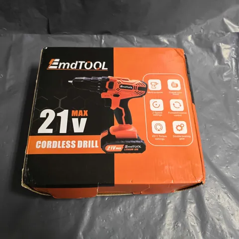 BOXED EMD TOOL 21V MAX CORDLESS DRILL