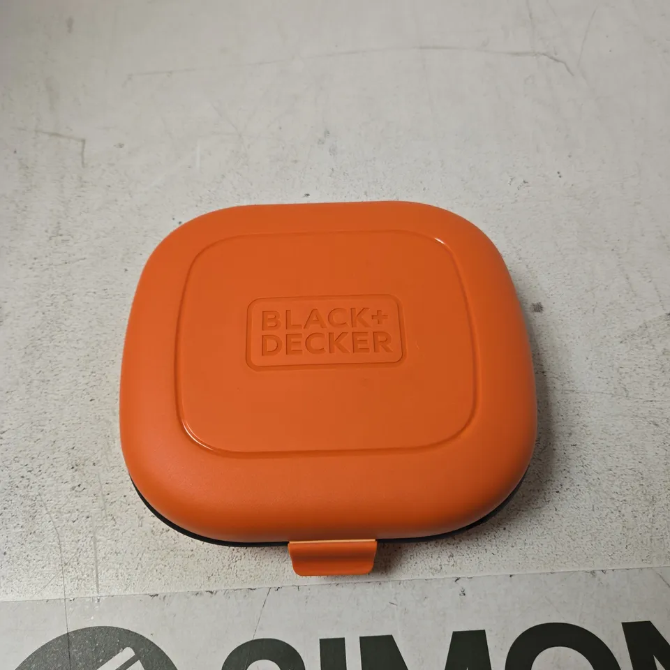 BLACK+DECKER CORDLESS DRILL IN ORANGE CARRY CASE WITH CHARGER