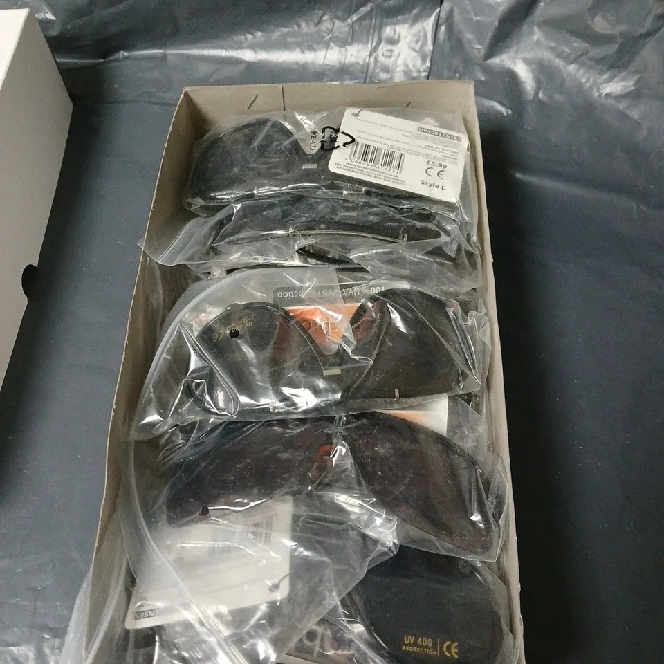 BOX OF APPROXIMATELY 10 ASSORTED SUNGLASSES