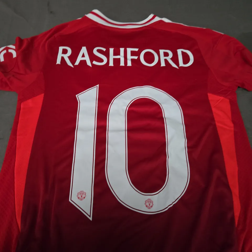 MANCHESTER UNITED FC HOME JERSEY WITH RASHFORD 10 SIZE XS