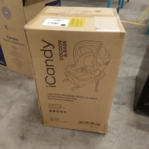 BOXED ICANDY COCOON CAR SEAT & BASE - DARK GREY