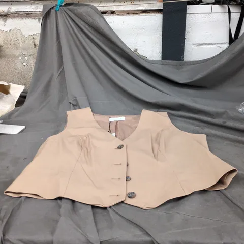 PRIMARK CAMEL WAISTCOAT SIZE XL