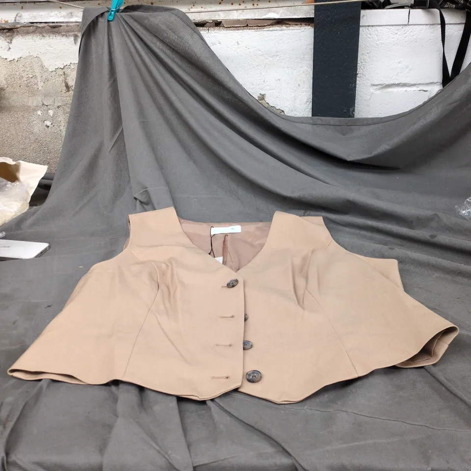 PRIMARK CAMEL WAISTCOAT SIZE XL