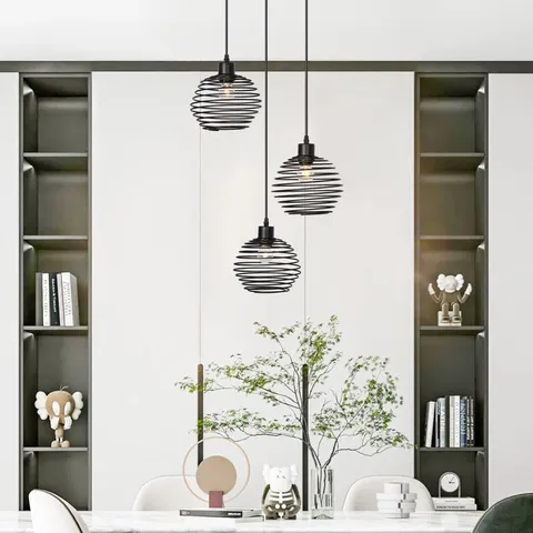 BOXED BRAND NEW AALYAN 3 - LIGHT MATTE BLACK CLUSTER PENDANT LIGHT