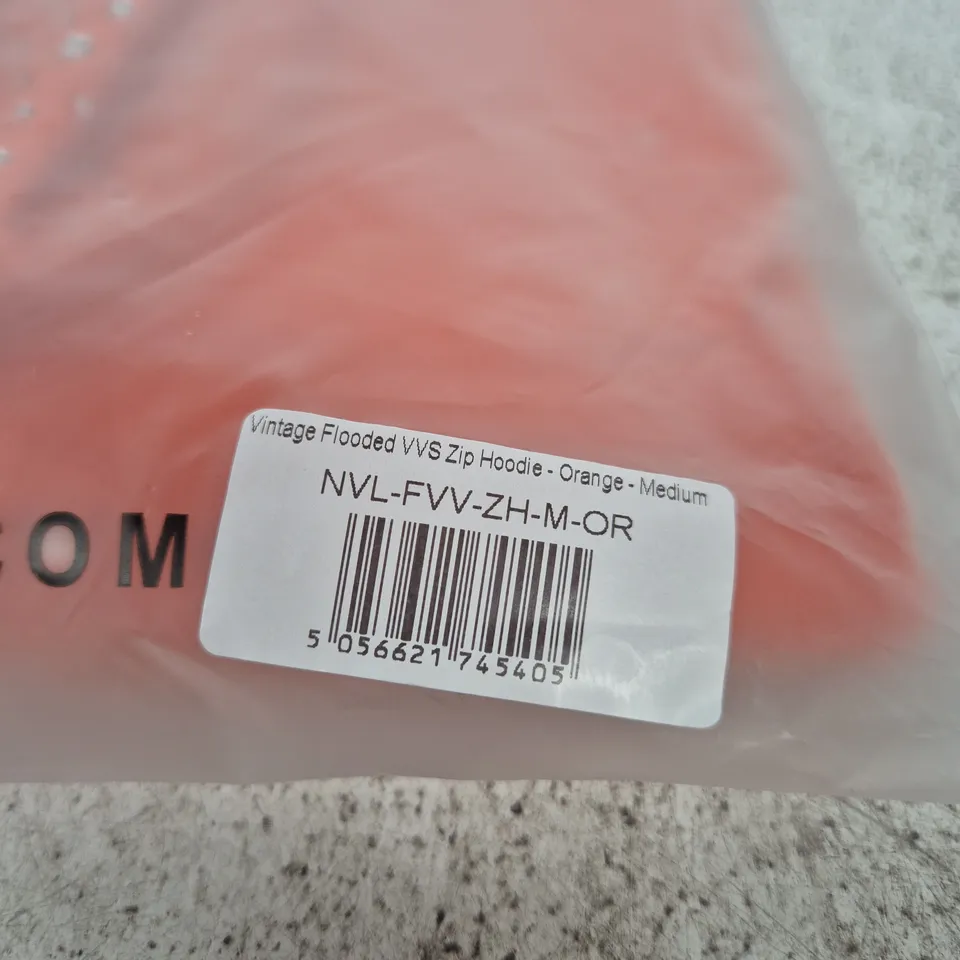 NVLTY LONDON ZIP HOODIE – ORANGE – MEDIUM
