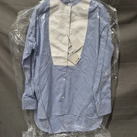 LOEWE WOMEN'S SHIRT – BLUE & WHITE STRIPE, SIZE UNSPECIFIED
