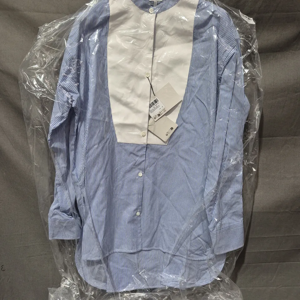 LOEWE WOMEN'S SHIRT – BLUE & WHITE STRIPE, SIZE UNSPECIFIED