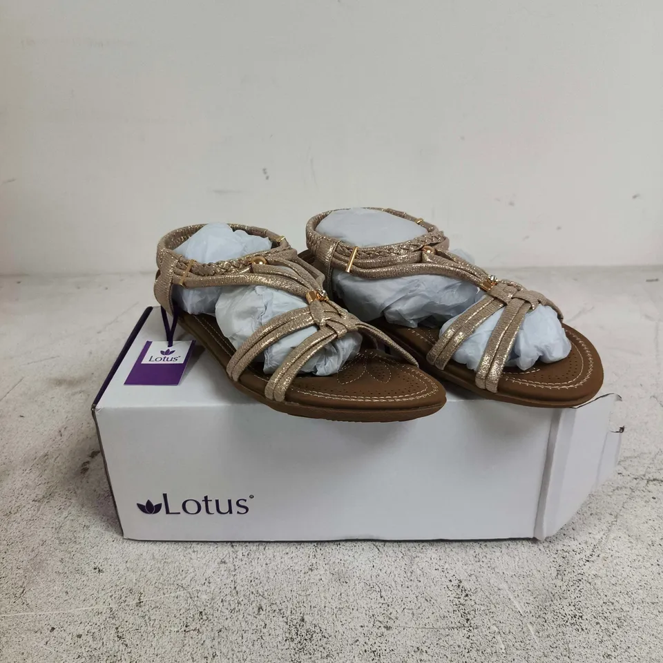 LOTUS WOMEN'S GLITTER STRAPPY SANDALS – UK 8