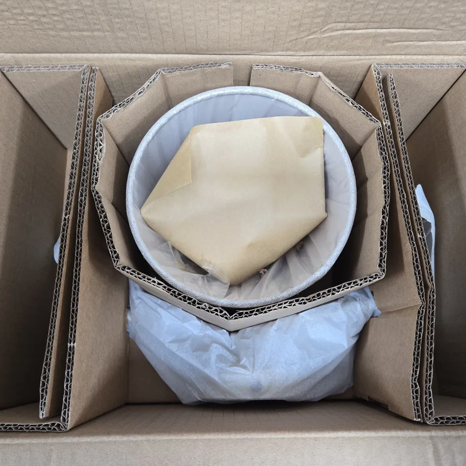 BOXED JOHN LEWIS FULHAM 3 LIGHT SEMI FLUSH LINEN SHADE 