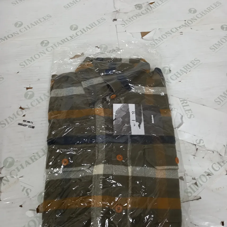 FINISTER MEDIUM BEARDSMORE SHIRT/OIVE CHECK 