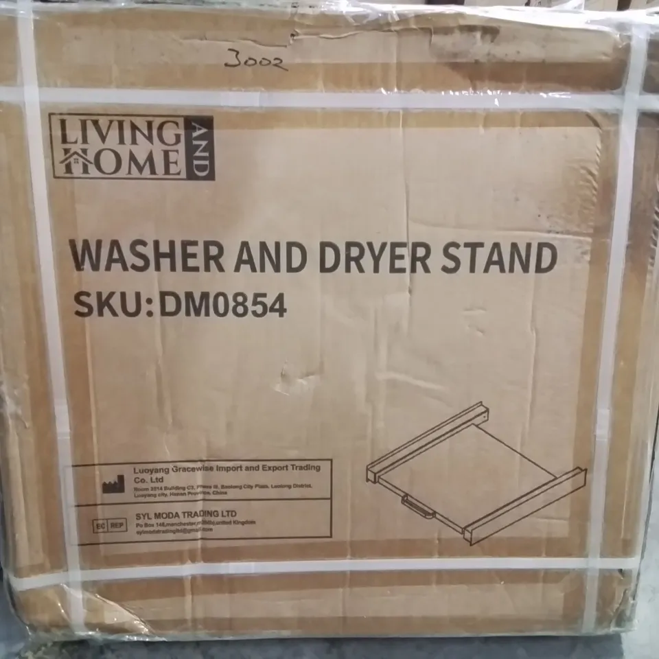 BOXED LIVING AND HOME WASHER AND DRYER STAND