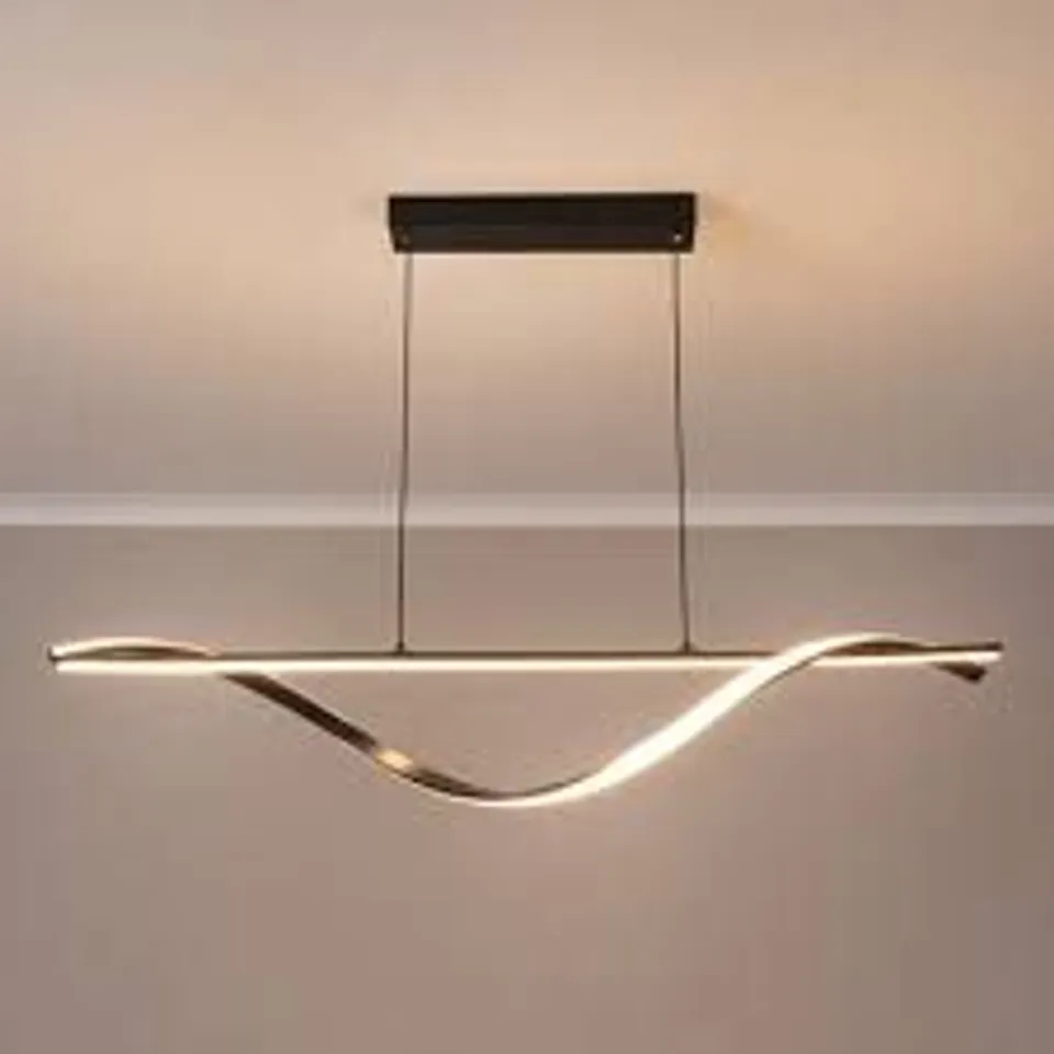 BOXED DECKLEN MATTE BLACK TWIST DROP BAR LED CEILING PENDANT LIGHT