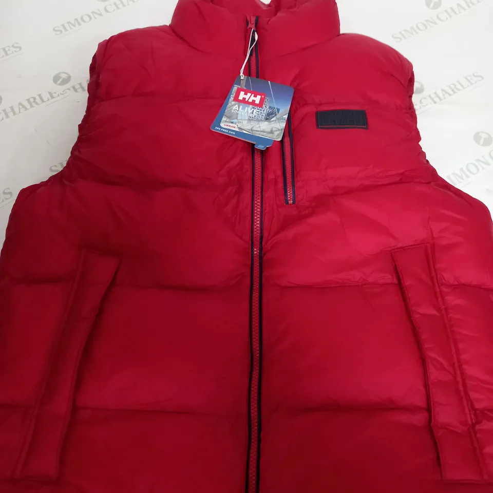 HELLY HANSEN PUFFY VEST IN RED - MEDIUM